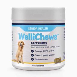 WelliChews Fodertilskuds Godbidder Senior Health Mellem & Store Hunde 60 stk